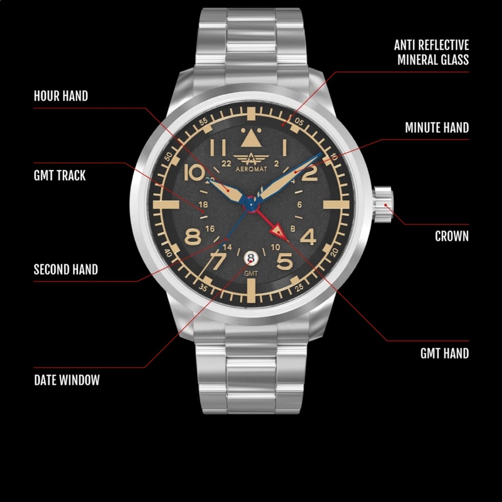 Aeromat Watch TYPE GMT JET BRACELET - Picture 9 of 12
